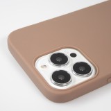 iPhone 15 Pro Max Case Hülle - Silikon Mat - Braun