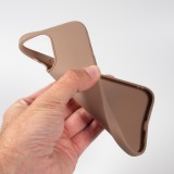 iPhone 15 Pro Max Case Hülle - Silikon Mat - Braun
