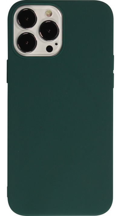 iPhone 13 Pro Max Case Hülle - Silikon Mat - Dunkelgrün