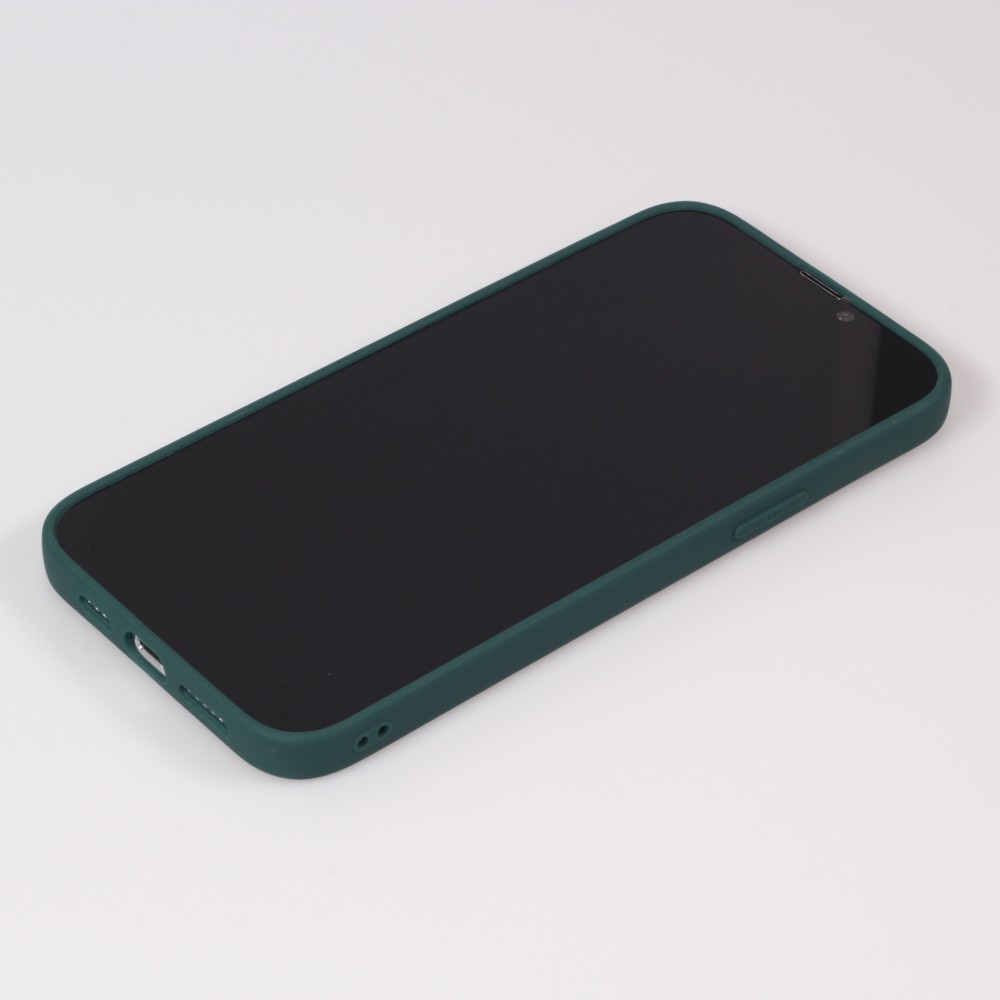 iPhone 13 Pro Max Case Hülle - Silikon Mat - Dunkelgrün