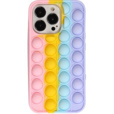 iPhone 13 Pro Max Case Hülle - Silikon Luftblasen Anti-Stress Regenbogen