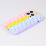 iPhone 13 Pro Max Case Hülle - Silikon Luftblasen Anti-Stress Regenbogen