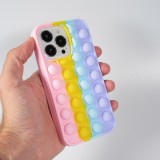iPhone 13 Pro Max Case Hülle - Silikon Luftblasen Anti-Stress Regenbogen