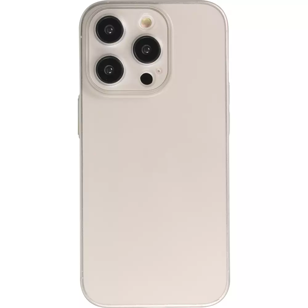 Coque iPhone 14 Pro Max - plastique ultra fin semi-transparent mat - Gris