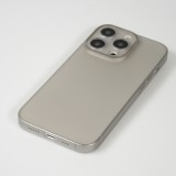 iPhone 14 Pro Max Case Hülle - Plastik ultra dünn semi-transparent matt - Grau