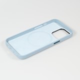 Coque iPhone 13 Pro Max - Qialino cuir véritable (compatible MagSafe) - Bleu clair