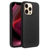 Coque iPhone 13 Pro Max - Qialino cuir véritable (compatible MagSafe) - Noir