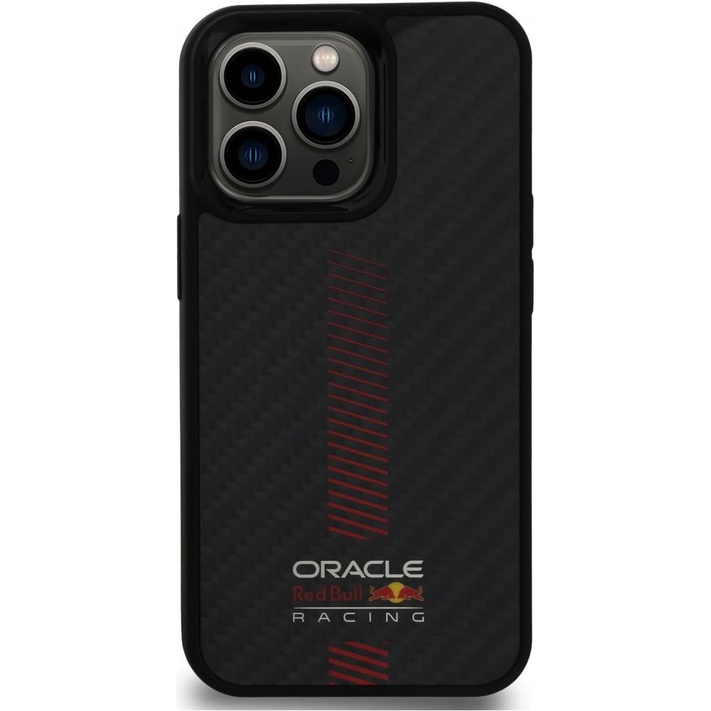 iPhone 13 Pro Case Hülle - Red Bull Racing Carbon Powerbar MagSafe - Schwarz