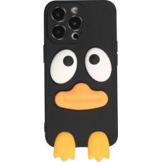 iPhone 13 Pro Max Case Hülle - 3D-Silikon Ente - Schwarz