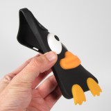 iPhone 13 Pro Max Case Hülle - 3D-Silikon Ente - Schwarz