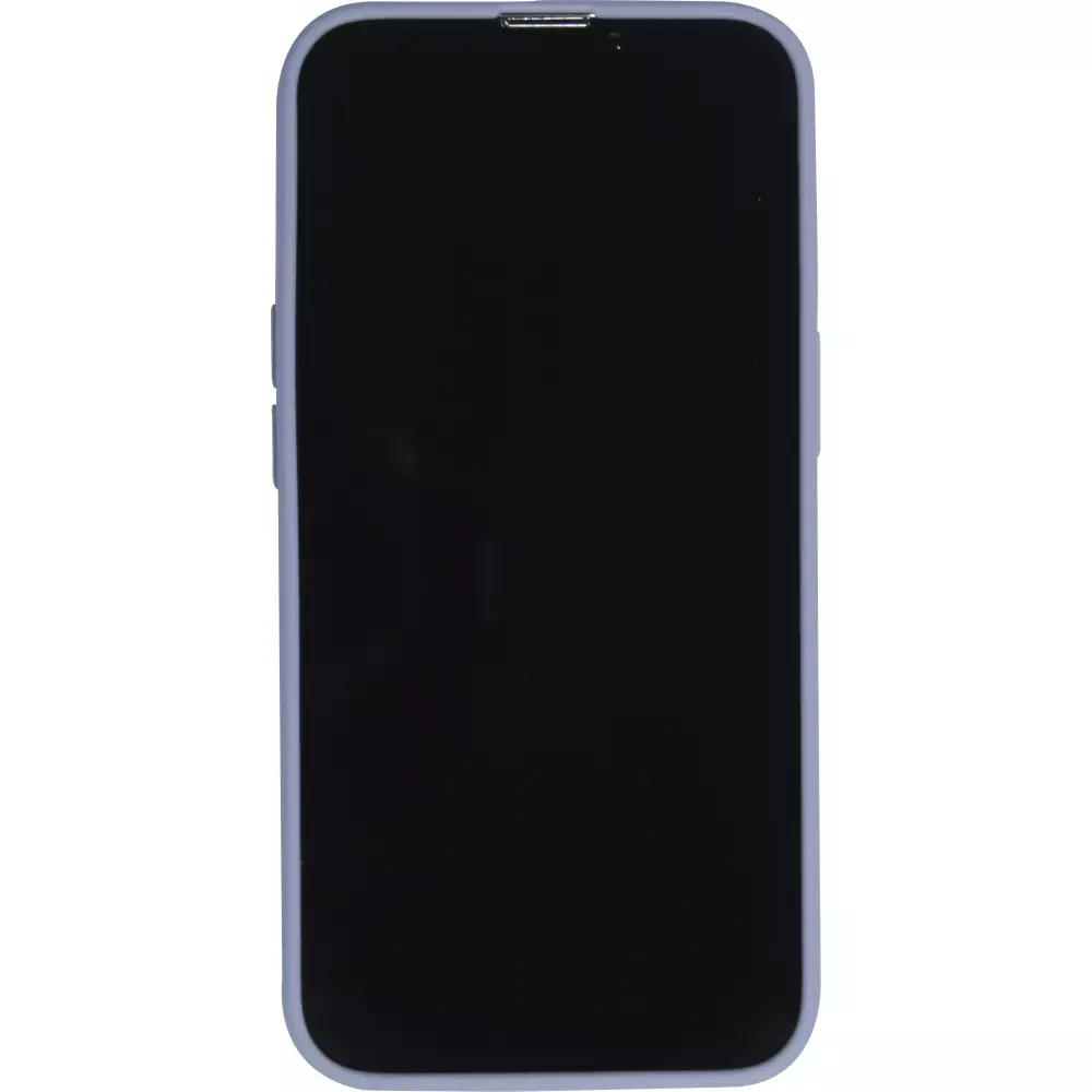Coque iPhone 16 Pro - Silicone Mat Coeur doré - Bleu