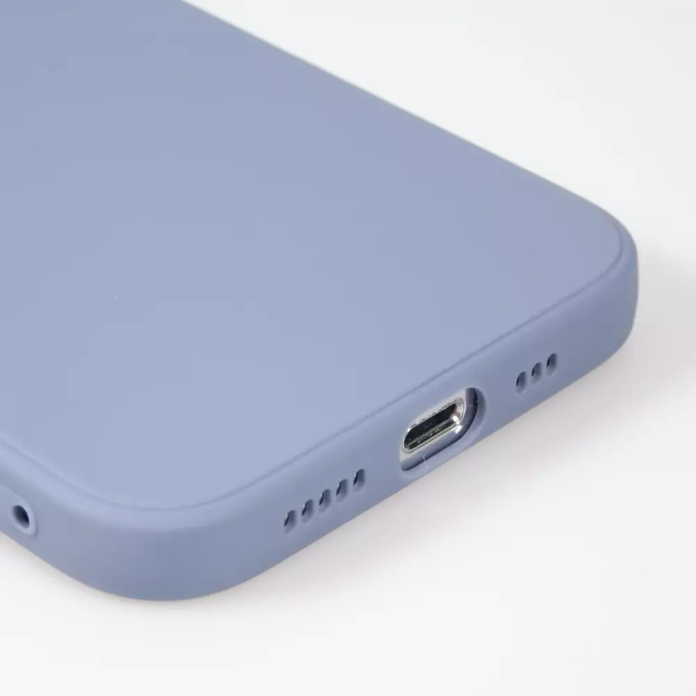 Coque iPhone 16 Pro - Silicone Mat Coeur doré - Bleu