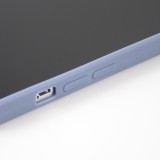 iPhone 15 Pro Case Hülle - Silikon Mat Herz gold - Blau