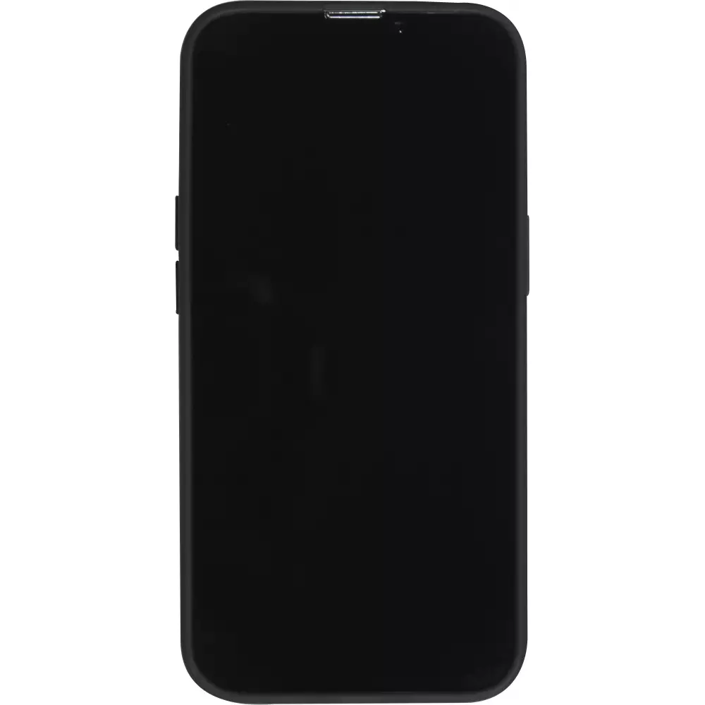 Coque iPhone 16 Pro - Silicone Mat Coeur doré - Noir