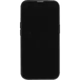 Coque iPhone 16 Pro - Silicone Mat Coeur doré - Noir