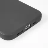 Coque iPhone 16 Pro - Silicone Mat Coeur doré - Noir