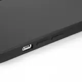 Coque iPhone 16 Pro - Silicone Mat Coeur doré - Noir