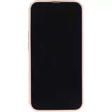 Coque iPhone 16 Pro - Silicone Mat Coeur doré - Rose