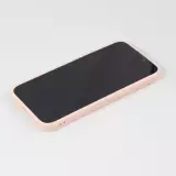 Coque iPhone 16 Pro - Silicone Mat Coeur doré - Rose
