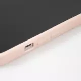 Coque iPhone 16 Pro - Silicone Mat Coeur doré - Rose