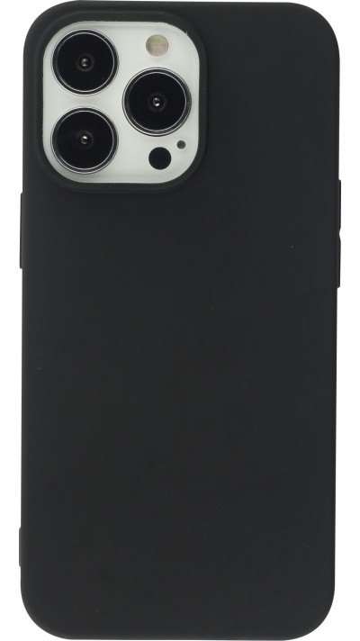 iPhone 15 Pro Case Hülle - Silkon Mat - Schwarz