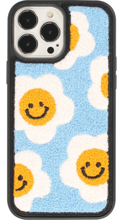 iPhone 12 Pro Max Case Hülle - Hart Silikon tufting lachender Blumen-Teppich