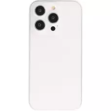 Coque iPhone 14 Pro Max - plastique ultra fin semi-transparent mat - Blanc