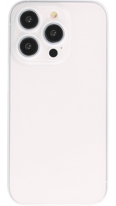 iPhone 15 Pro Max Case Hülle - Plastik ultra dünn semi-transparent matt - Weiss
