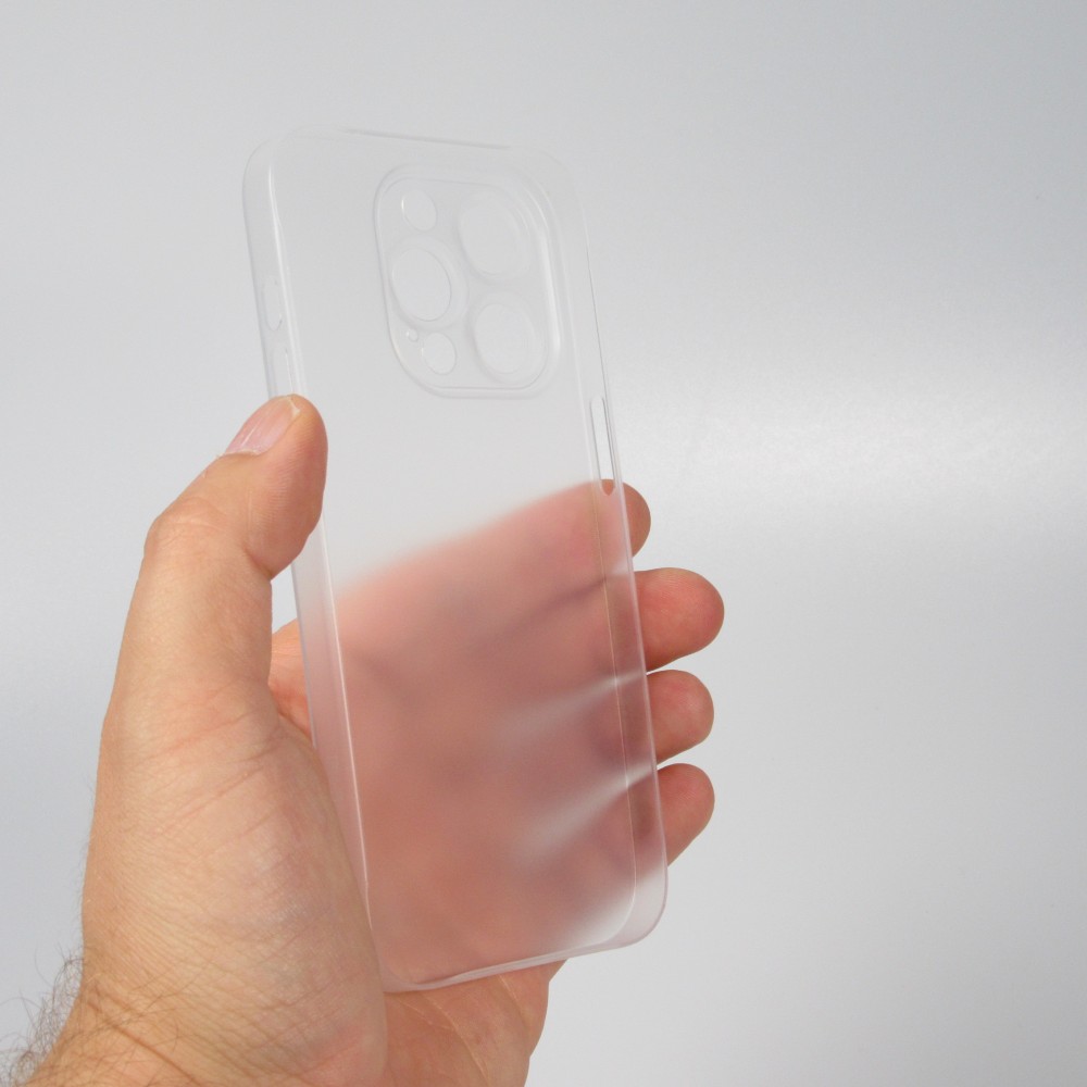 iPhone 16 Pro Max Case Hülle - Plastik ultra dünn semi-transparent matt - Weiss