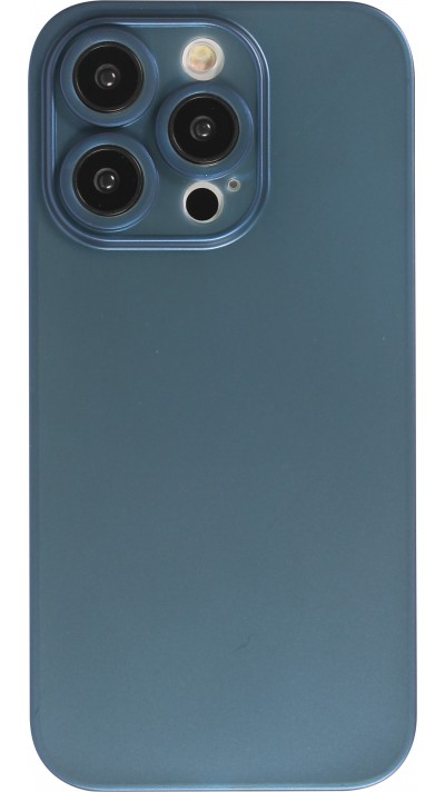 iPhone 15 Pro Case Hülle - Plastik ultra dünn semi-transparent matt - Blau