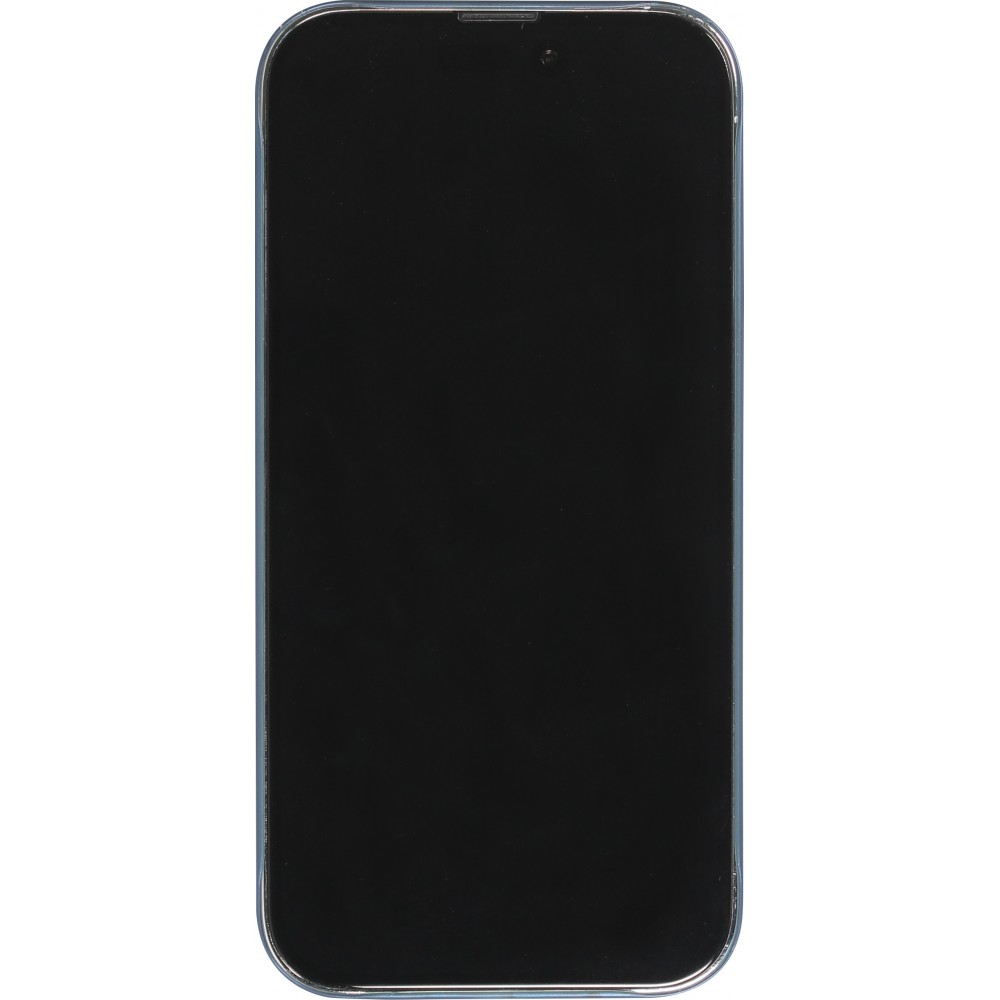Coque iPhone 14 Pro Max - plastique ultra fin semi-transparent mat - Bleu