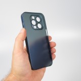 Coque iPhone 14 Pro Max - plastique ultra fin semi-transparent mat - Bleu