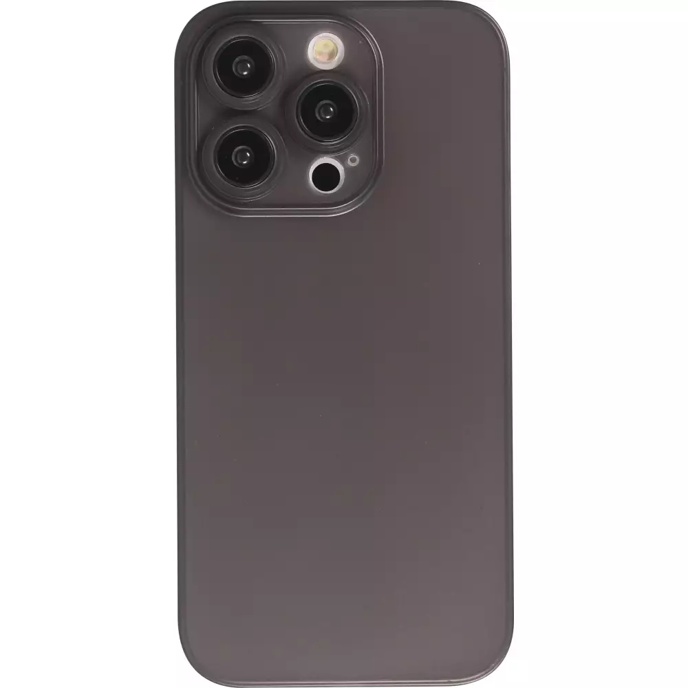 Coque iPhone 16 Pro - plastique ultra fin semi-transparent mat - Noir