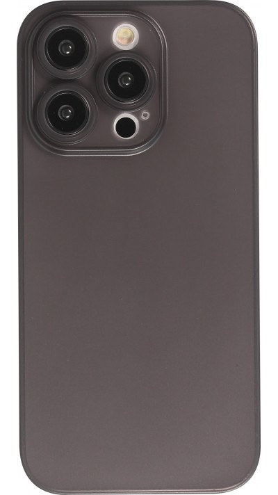 iPhone 15 Pro Max Case Hülle - Plastik ultra dünn semi-transparent matt - Schwarz