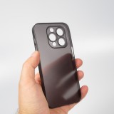 iPhone 16 Pro Case Hülle - Plastik ultra dünn semi-transparent matt - Schwarz