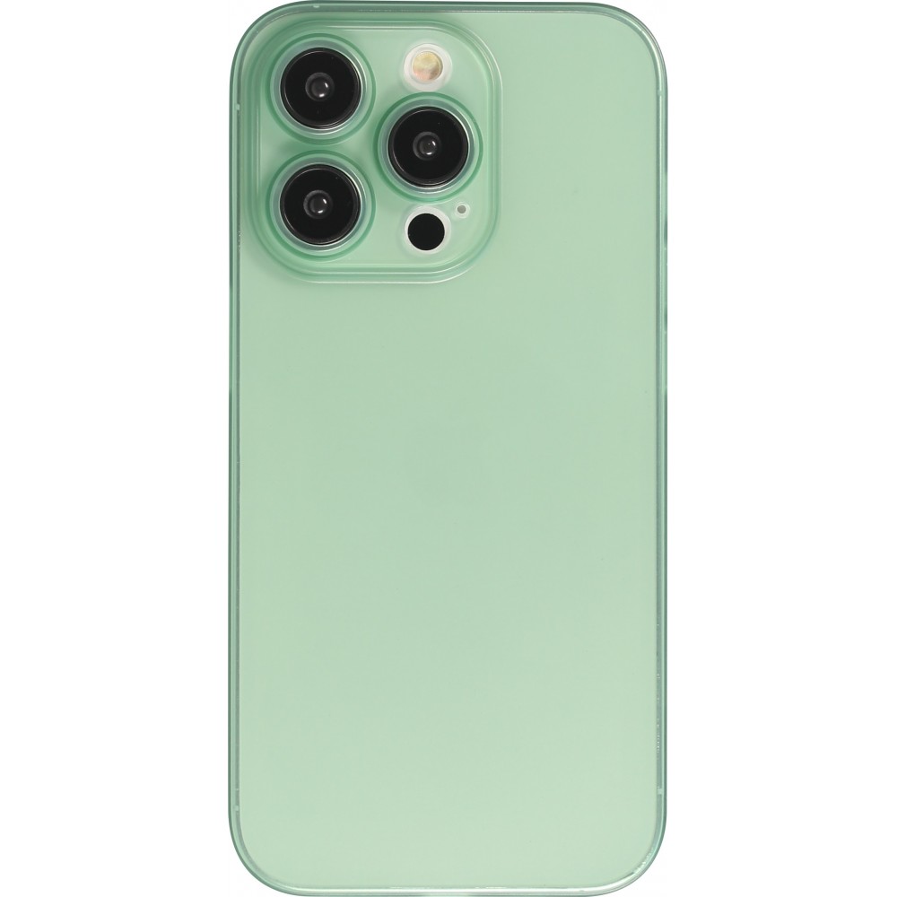 iPhone 15 Pro Max Case Hülle - Plastik ultra dünn semi-transparent matt - Grün