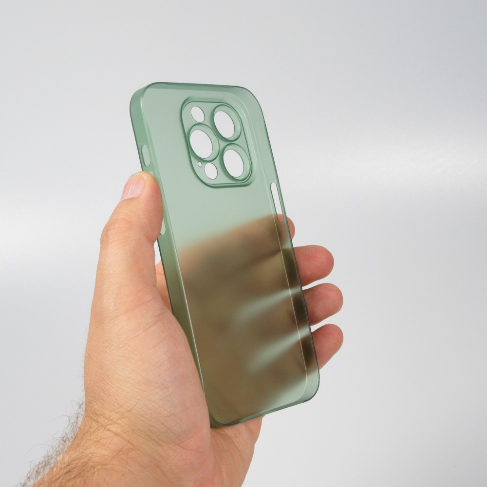 iPhone 15 Pro Max Case Hülle - Plastik ultra dünn semi-transparent matt - Grün