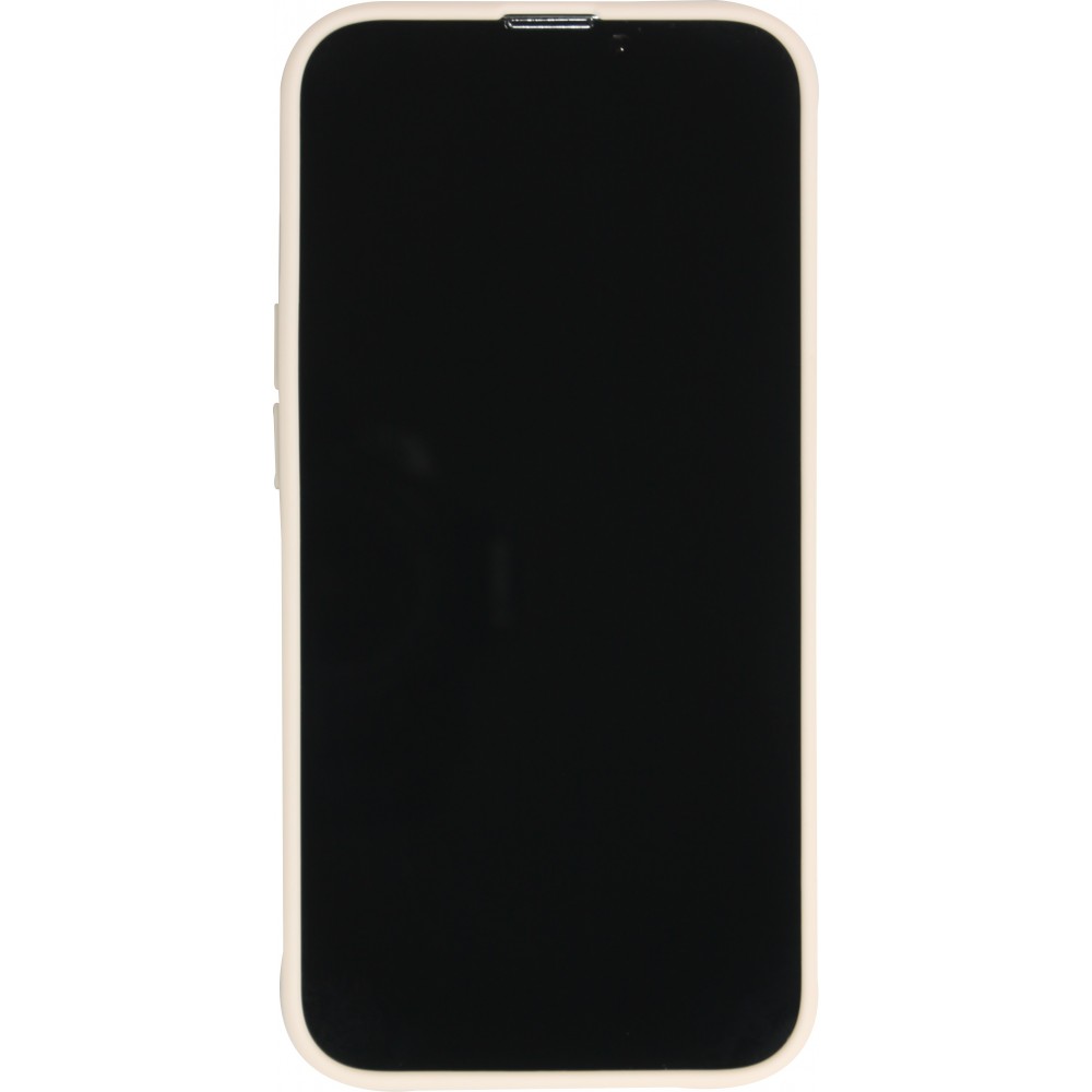 iPhone 16e Case Hülle - Silikon Mat Herz gold - Beige