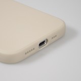 iPhone 16e Case Hülle - Silikon Mat Herz gold - Beige
