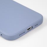 iPhone 16e Case Hülle - Silikon Mat Herz gold - Blau