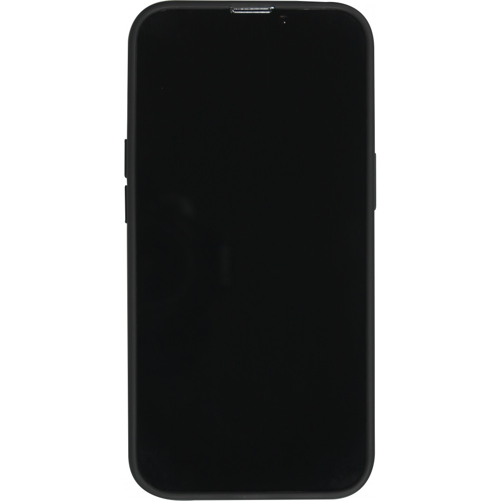 iPhone 16e Case Hülle - Silikon Mat Herz gold - Schwarz