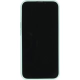 iPhone 16e Case Hülle - Silikon Mat Herz gold - Türkis