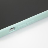 iPhone 16e Case Hülle - Silikon Mat Herz gold - Türkis
