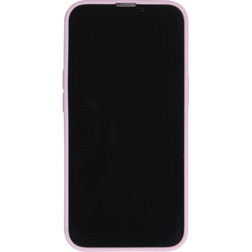 iPhone 16e Case Hülle - Silikon Mat Herz gold - Violett