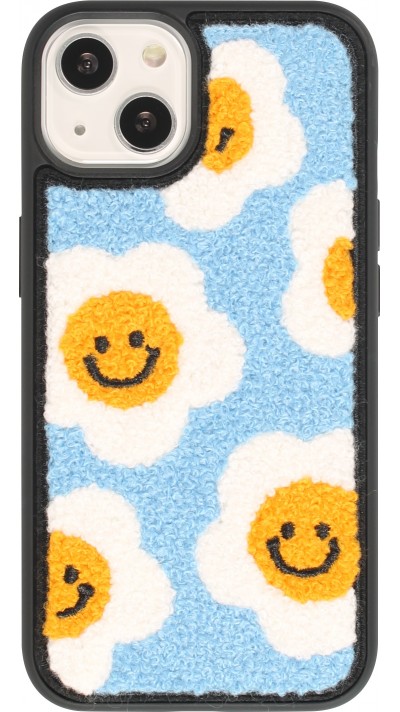 iPhone 13 Case Hülle - Hart Silikon tufting lachender Blumen-Teppich