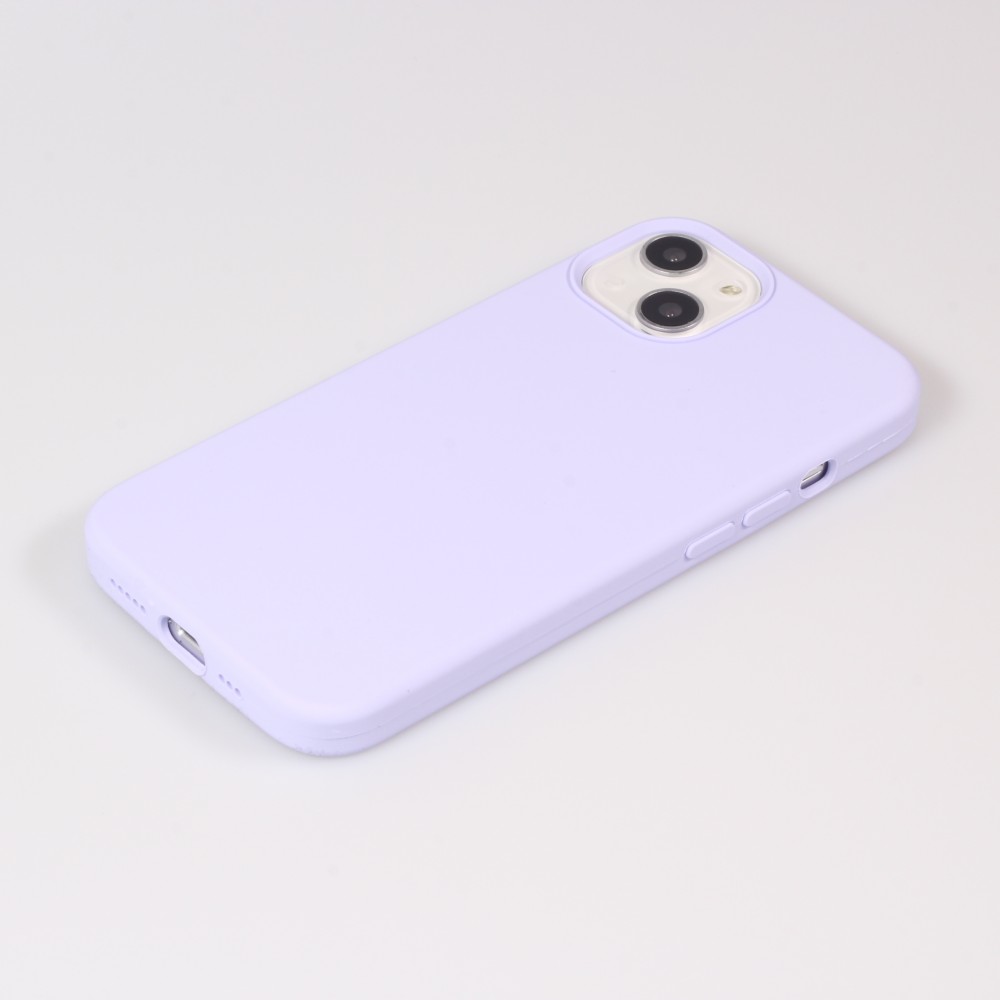 Hülle iPhone 15 - Silikon Mat - Hellviolett