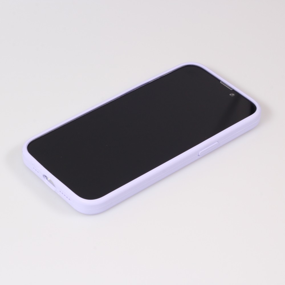 Hülle iPhone 15 - Silikon Mat - Hellviolett