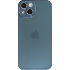 iPhone 14 Case Hülle - Plastik ultra dünn semi-transparent matt - Blau