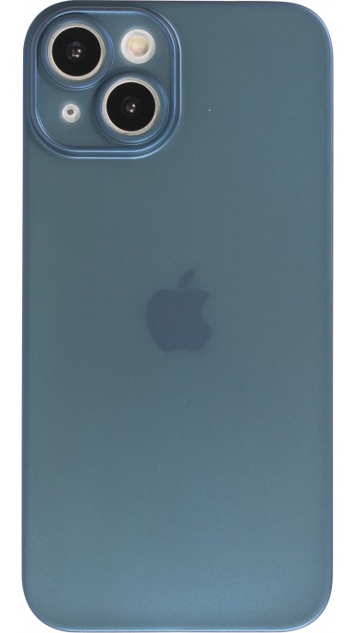iPhone 14 Case Hülle - Plastik ultra dünn semi-transparent matt - Blau