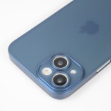 iPhone 14 Case Hülle - Plastik ultra dünn semi-transparent matt - Blau